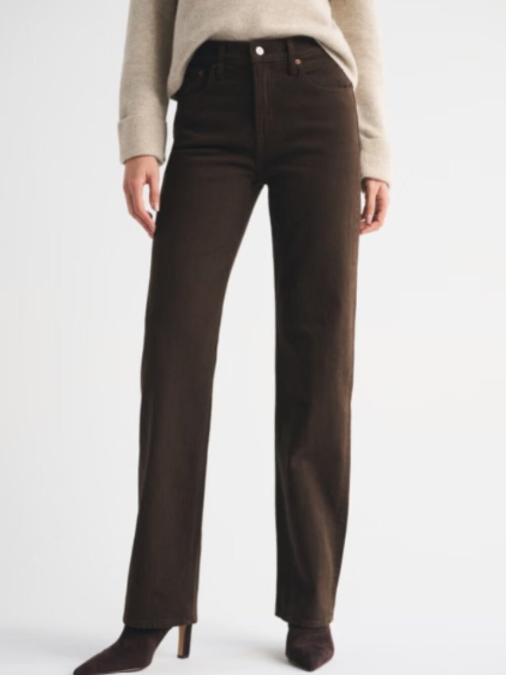 Abercrombie & Fitch Brown High Rise 90s Relaxed Jeans – Women’s 30 Long